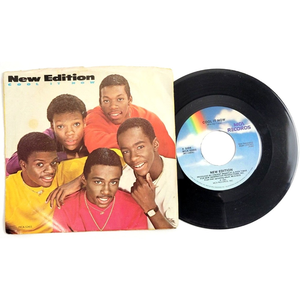 NEW EDITION - COOL IT NOW ‎ - R&B SOUL 45  W/PS